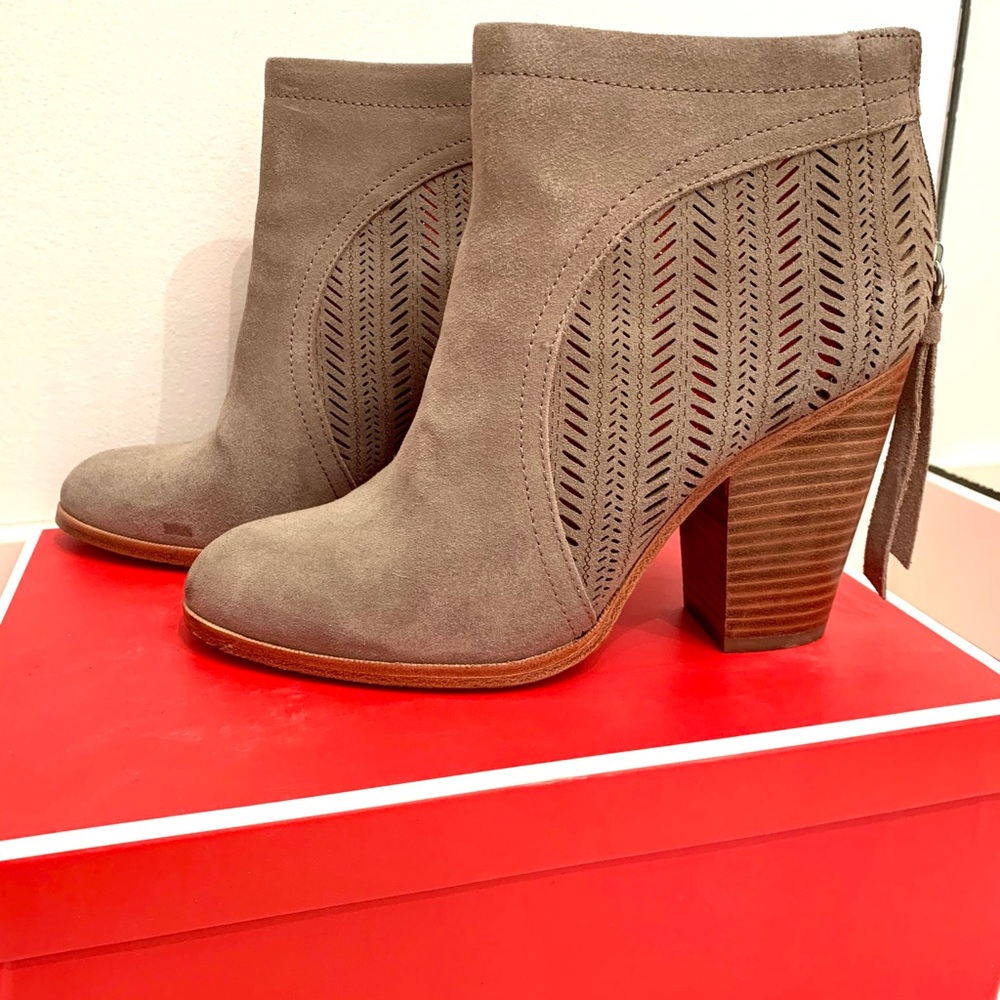 Coach Honey Suede Patterened Booties